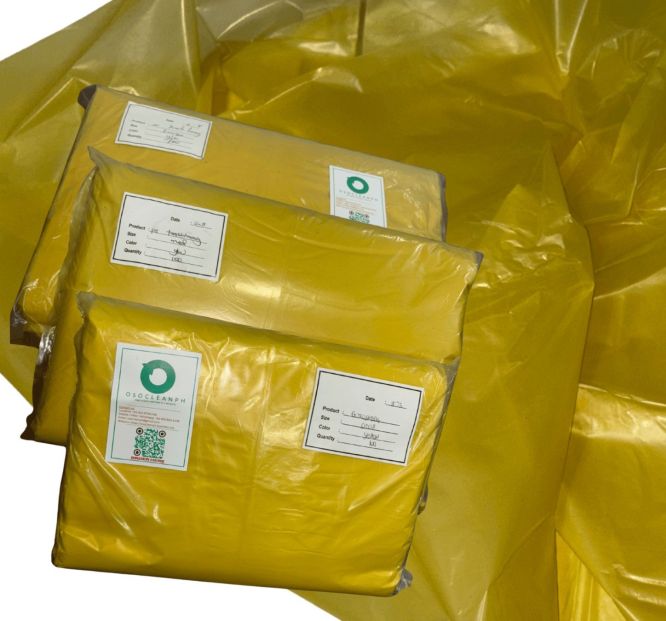 Black sheeted biodegradable trash bag (no tie), eco-friendly, durable, Metro Manila