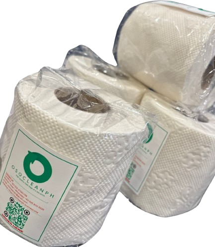 Biodegradable bathroom roll tissue, 2-ply, 32 GSM, eco-friendly, Metro Manila