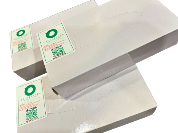 Biodegradable facial tissue, 2-ply, 200mm x 200mm, eco-friendly, Metro Manila